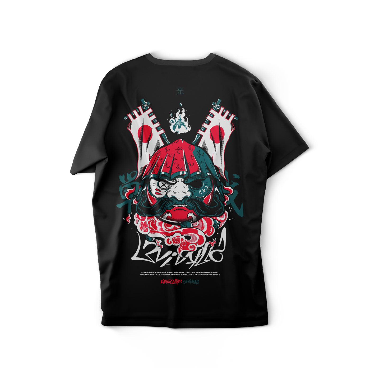 Polera mitología japonesa con diseño Daruma Sensou