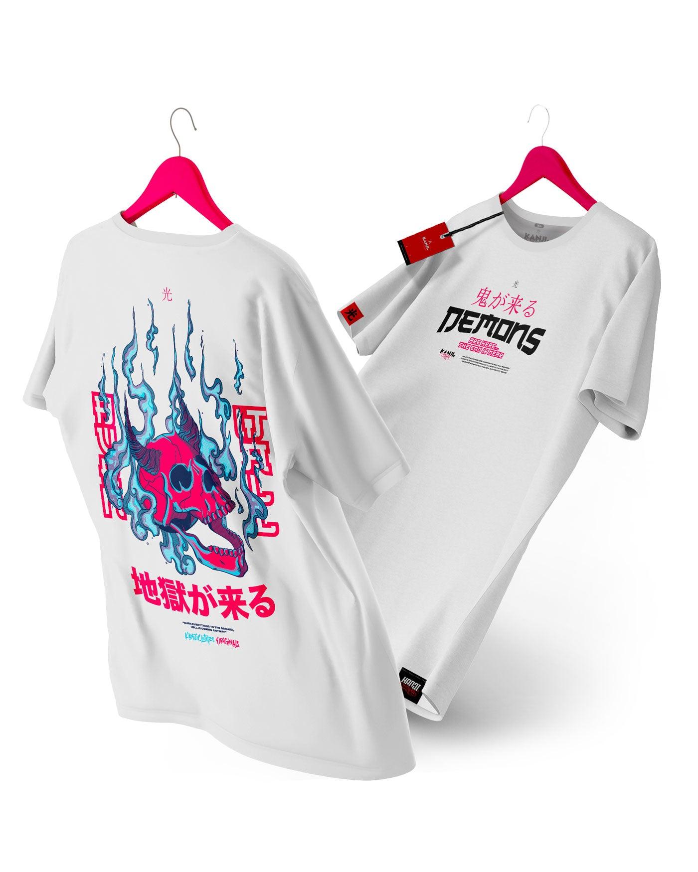 Polera mitología japonesa con diseño Demons