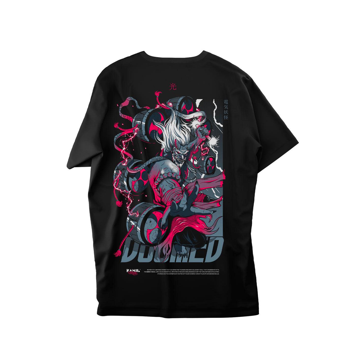 Polera yokais japoneses con diseño Daraku Denki