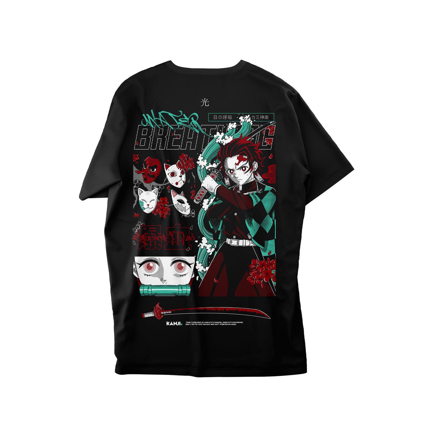 Polera de anime con diseño de Kimetsu No Yaiba