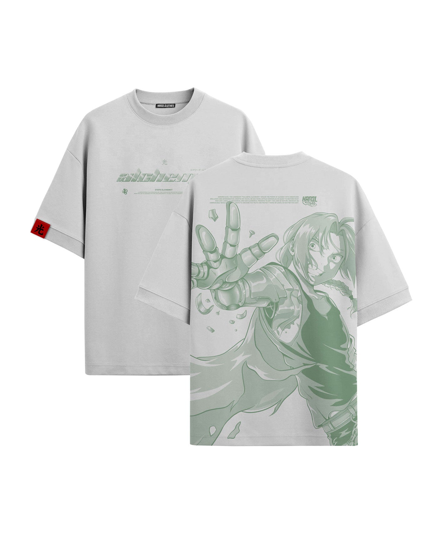 Polera Oversize Anime Fullmetal Alchemist Edward Elric #color_blanco