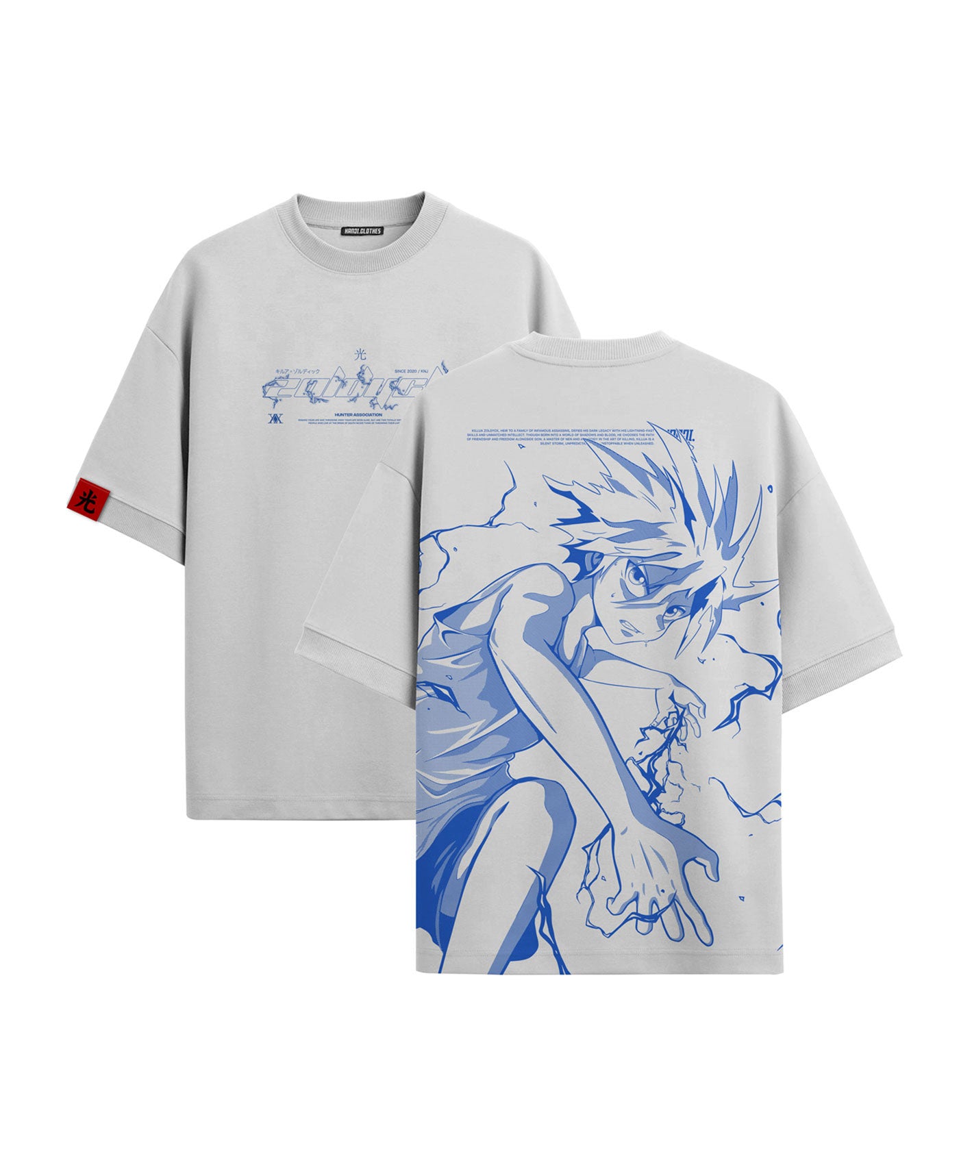 Polera Oversize Anime Hunter x Hunter Killua #color_blanco