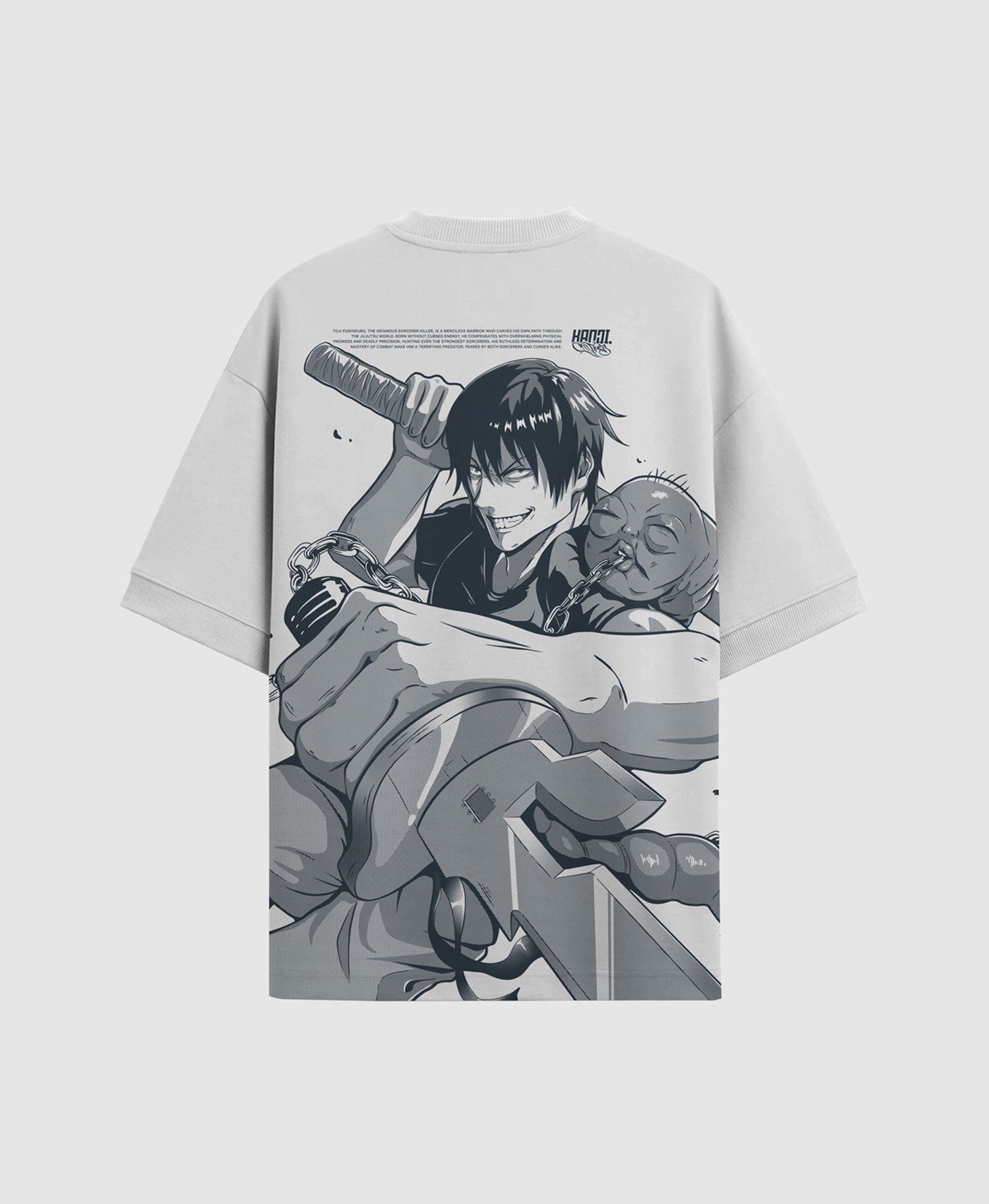 Polera Oversize Anime Jujutsu Kaisen Toji Fushiguro #color_blanco