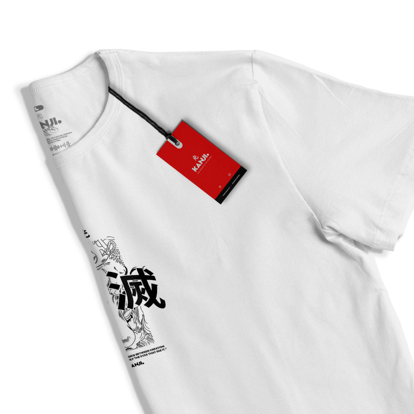 Polera mitología japonesa con diseño Sosaku Tengu