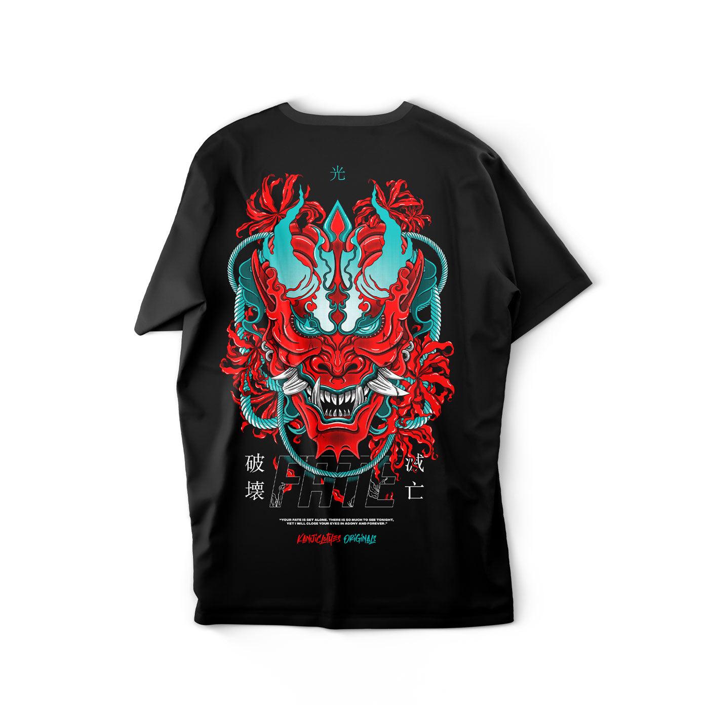 Polera mitología japonesa con diseño Tamashii Yaburi