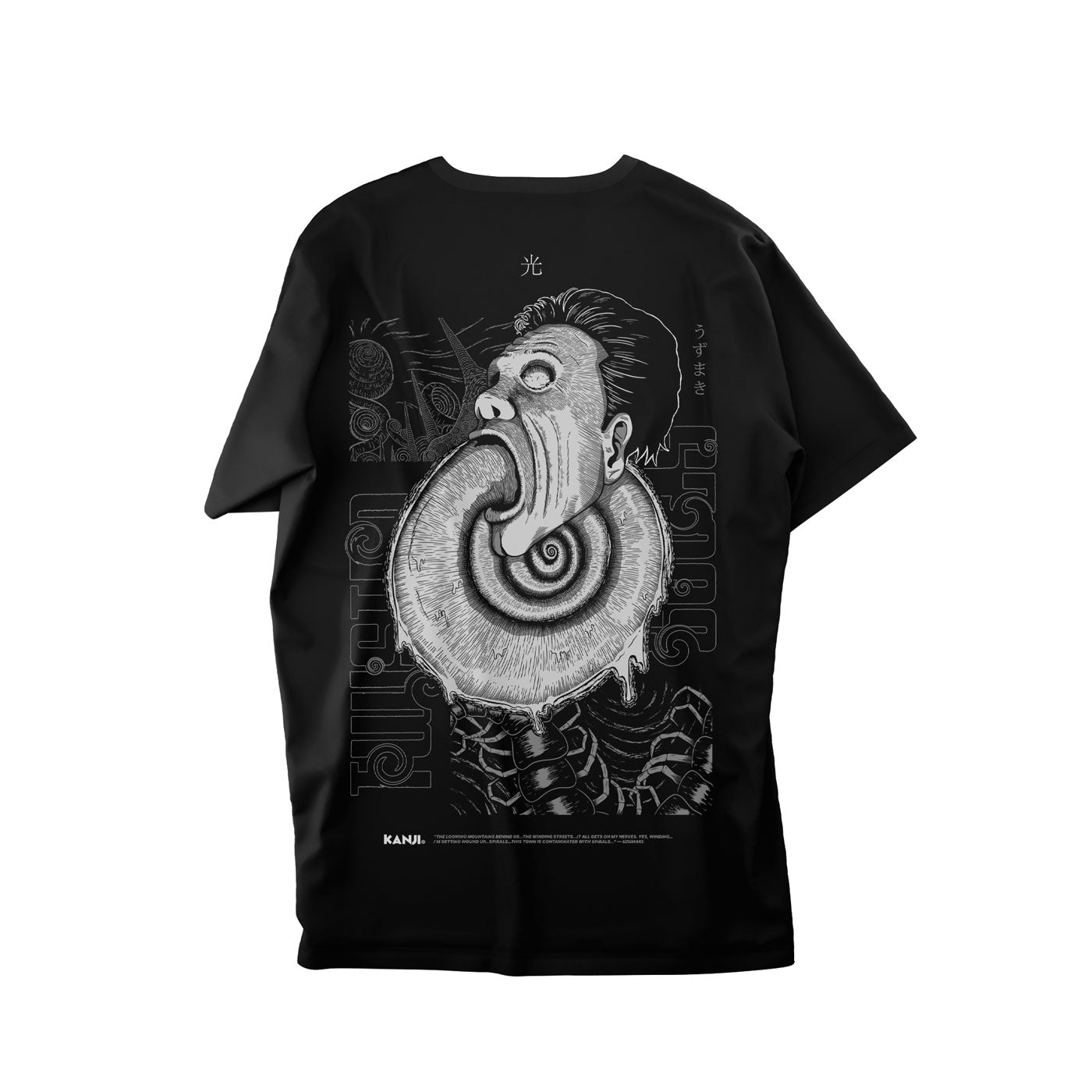 Polera de anime con diseño de Junji Ito Uzumaki