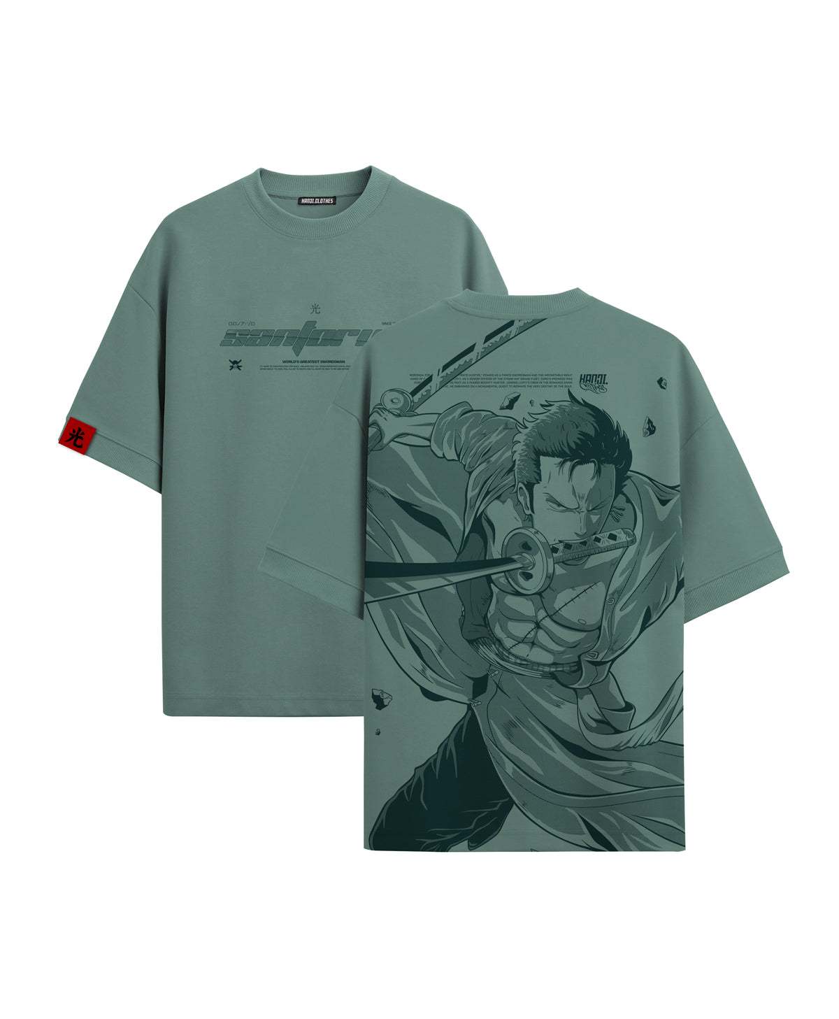 Polera Oversize Anime One Piece Roronoa Zoro 